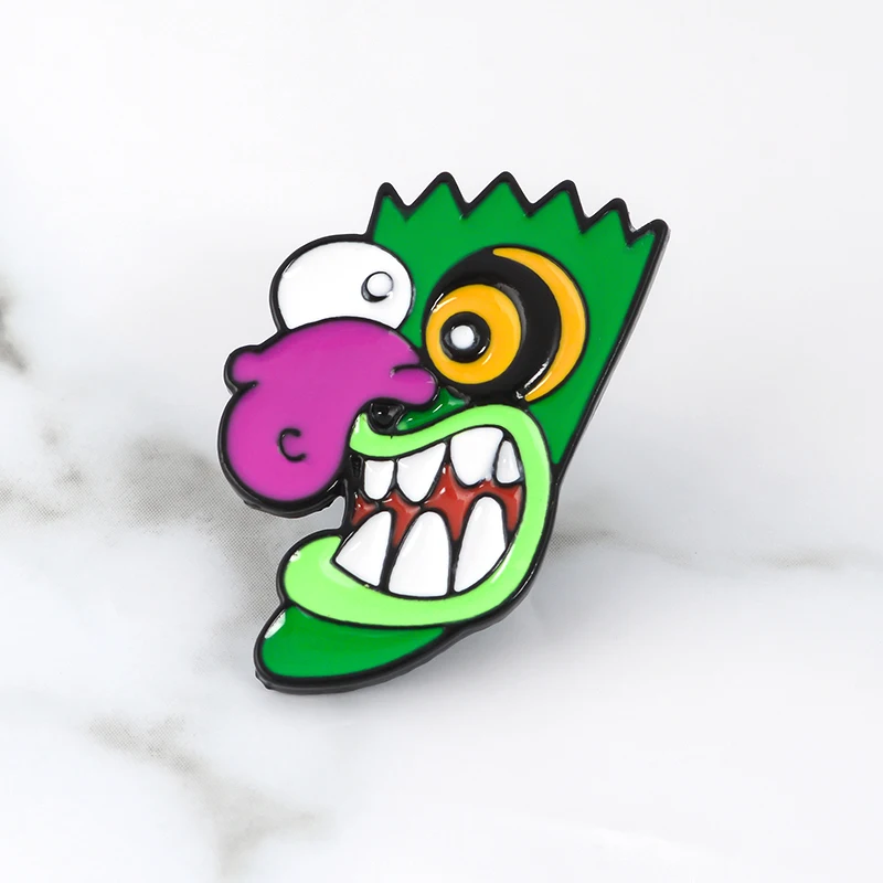 

courage the cowardly dog Enamel Brooch Denim Clothes Bag Lapel Pin Button Badge Cartoon Jewelry Gift for friends kids