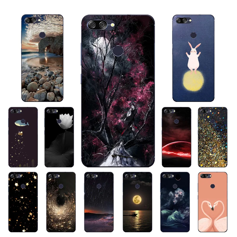 

For ASUS Zenfone Max Plus M1 Cases TPU Golden Printing For Zenfone Max Plus M1 ZB570TL X018D X018DC Silicone Back Cover