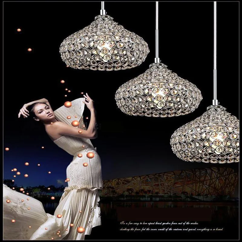 Led Iron Crystal 18cm Simple Modern Restaurant Pendant Lights For Dining Room Pendentes E Lustres Lamp | Освещение