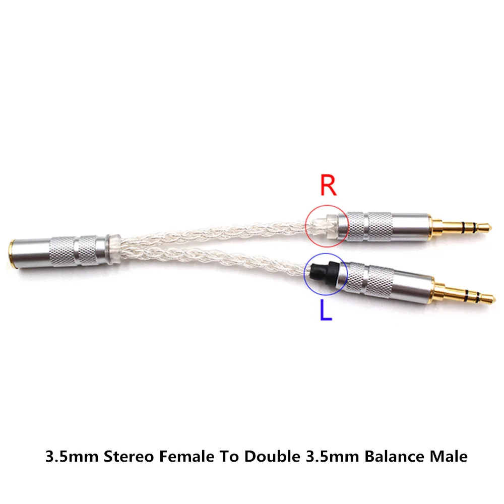 6N 3 5mm Earphone Adapter Double Jack Adapter Plug Stereo Headphone Splitter For PC MP3 Smartphone Player Audio Cables