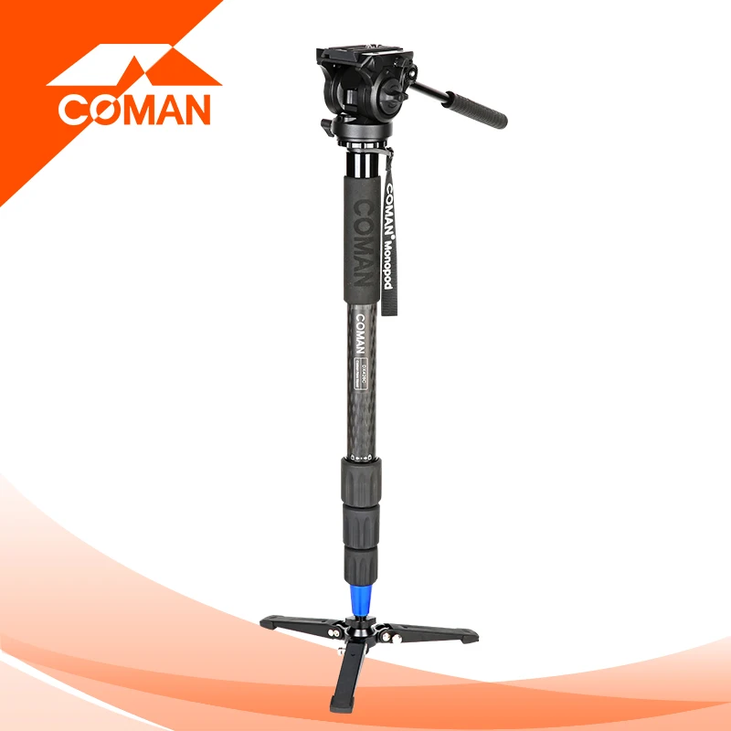 COMAN DX428CQ5 8kg load capacity aluminum video monopod with fluid head