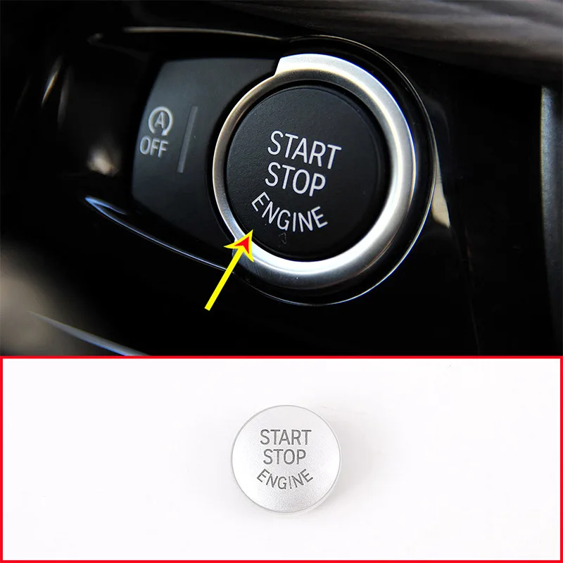 ABS Car Engine Start Button Switch Cover For BMW X5 F15 2015 2017 For
