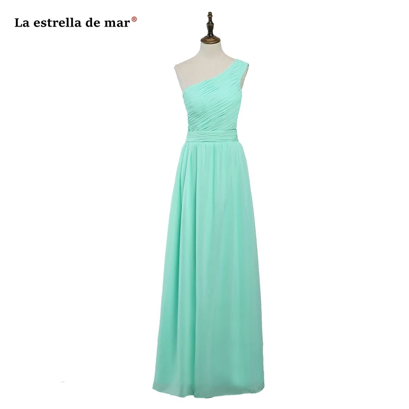 Халат demoiselle d'honneur pour femme2019 Новый шифон ALine3 стиль мята зеленые платья для подружки невесты Длинные Дешевые Свадебное платье
