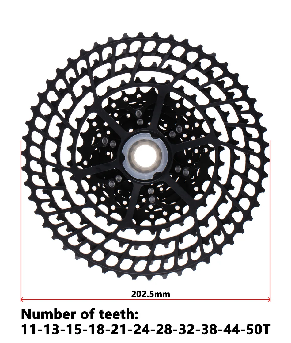 WUZEI MTB 11 скоростей 11-50T 11-52T кассета 365g Сверхлегкий велосипед свободного хода 11t Запчасти для велосипеда горный для Shimano M9000 M8000