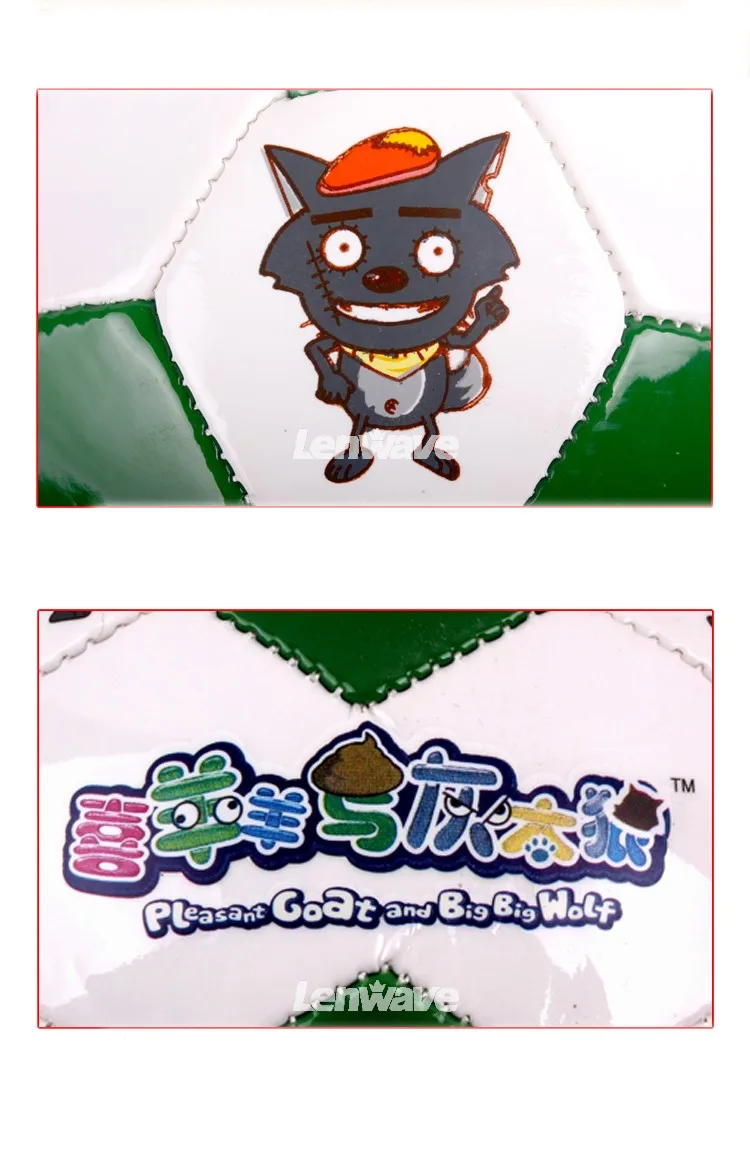 Hot Sales Mini Football Ball Size 2 Plesant Goat and Big Big Wolf PVC Soccer Ball For Kids