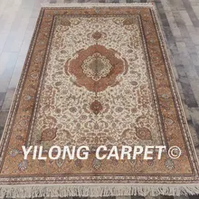 YILONG 5'x8' элегантный Handwoven персидский шелковый ковер кашмир мебель домашний ковер(SL103B5x8
