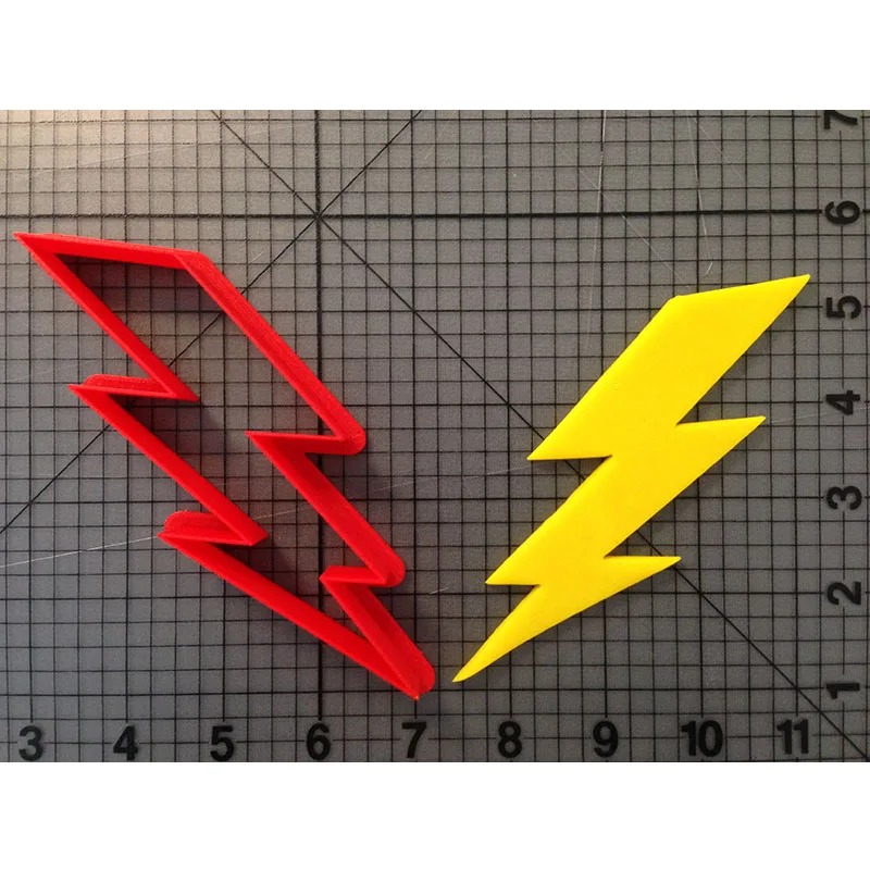 

Made 3D Printed Lightning Cookie Cutter Fondant Cupcake Molds Cookie Cake Decorating Tools cortadores de fondant