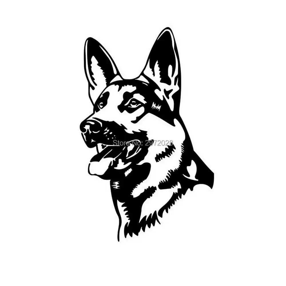 Funny Animal Car Styling German Shepherd Dog Alsation Dog