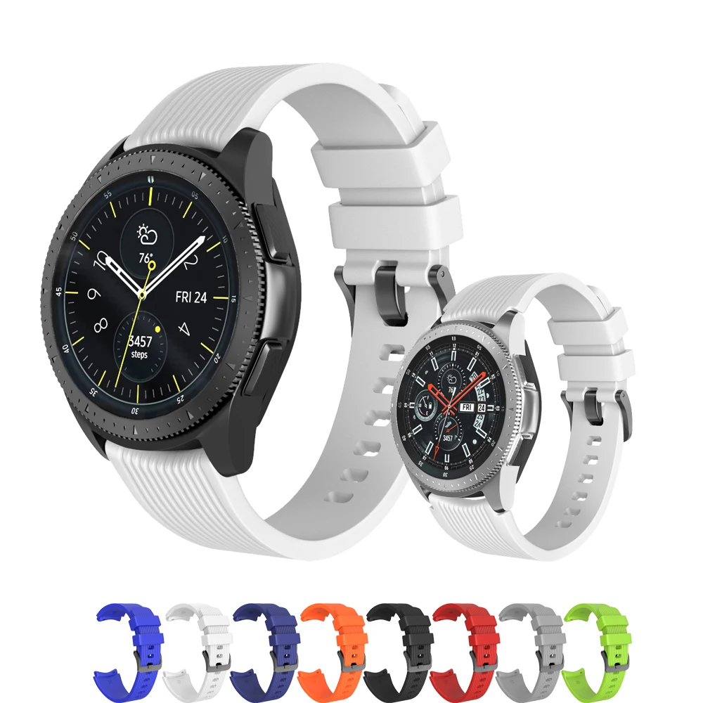Silicone Watchband for Samsung Galaxy Watch 46mm 42mm Striped Bracelet Band rubber Strap for 20mm 22mm SM-R800 SM-R180 Silicone Watchband for Samsung Galaxy Watch 46mm 42mm Striped Bracelet Band rubber Strap for 20mm 22mm SM-R800 SM-R180