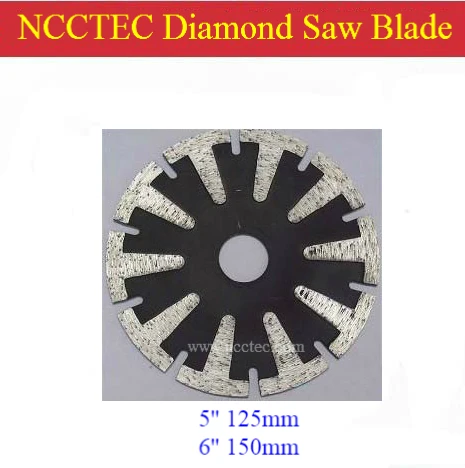 6 ''ncctec изогнутые алмаз сухая пилы | 150 мм дугообразных сухой Резка диск с Т- форма Защитный зубов | чаша Резка лист