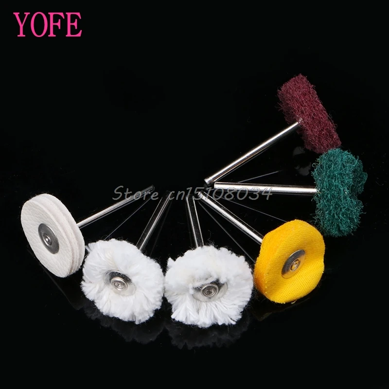 

6Pcs 3mm Polisher Buffer Wheel Polishing Buffing Pad Brush For Rotary Drill Bit S08 Drop ship