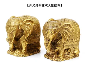 

A copper ornaments pattern like water Lucky Elephant like lucky auspicious house