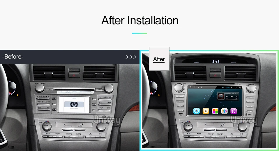 Cheap uniway ZKMR8071 2G+32G 2 din android 7.1 car dvd for toyota camry 2007 2008 2009 car radio gps navigation  with steering wheel 1