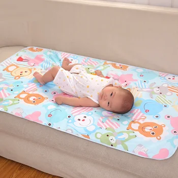 

60*90cm Baby Changing Mat Cartoon Cotton Waterproof Sheet Baby Changing Pad Table Diapers Urinal Game Play Cover Infant Mattress