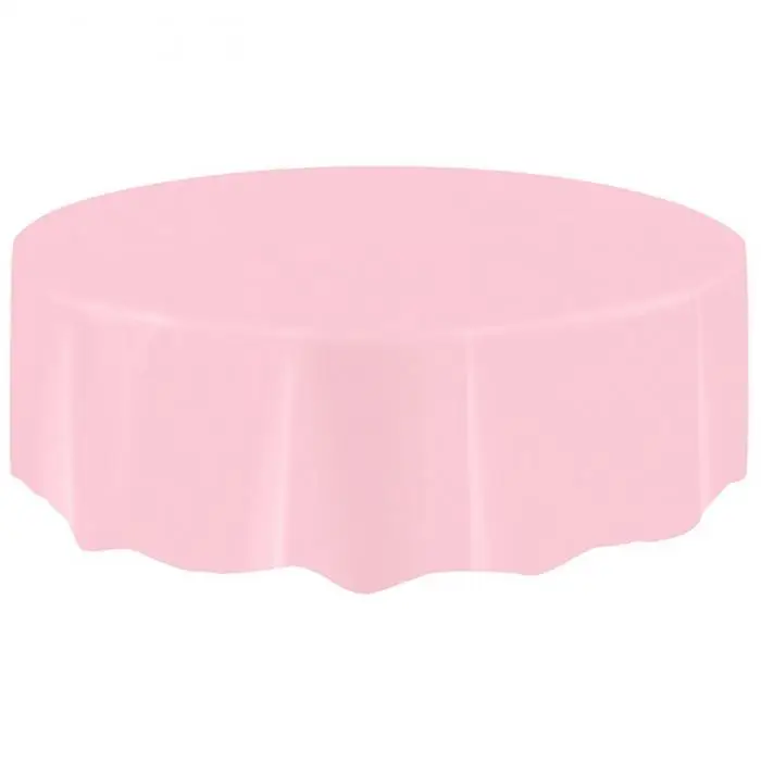 Plastic Circular Table Cloth Cover Disposable Party Home Wipe Clean Tablecloth TB Sale