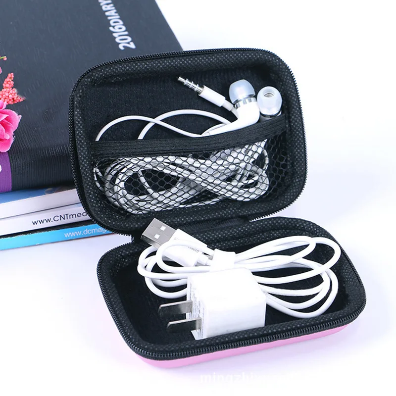 

Portable Data Cable Storage Packet Phone Cable Headset Storage Box Organize Package.