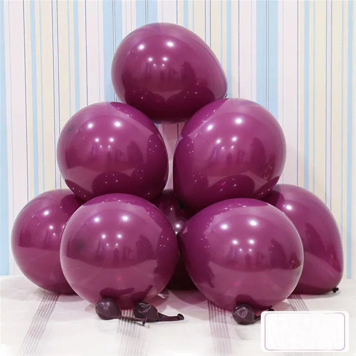 10 шт 10 дюймов 2,2 г надувные латексные розовые шарики в горошек вечерние принадлежности Свадебные украшения для дня рождения воздушные шары - Цвет: 2.2g D5 WineRed