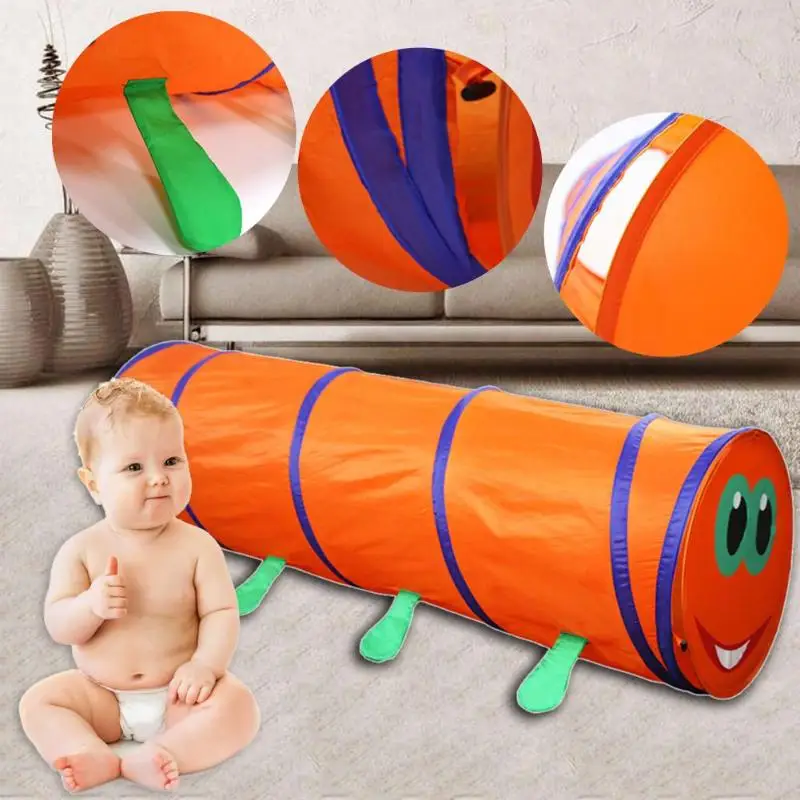 

Baby Tunnel Crawling Animal Children's Tent Kids Indoor Outdoor Play Toys House Tents Interesting Caterpillar Crawl Tunnel
