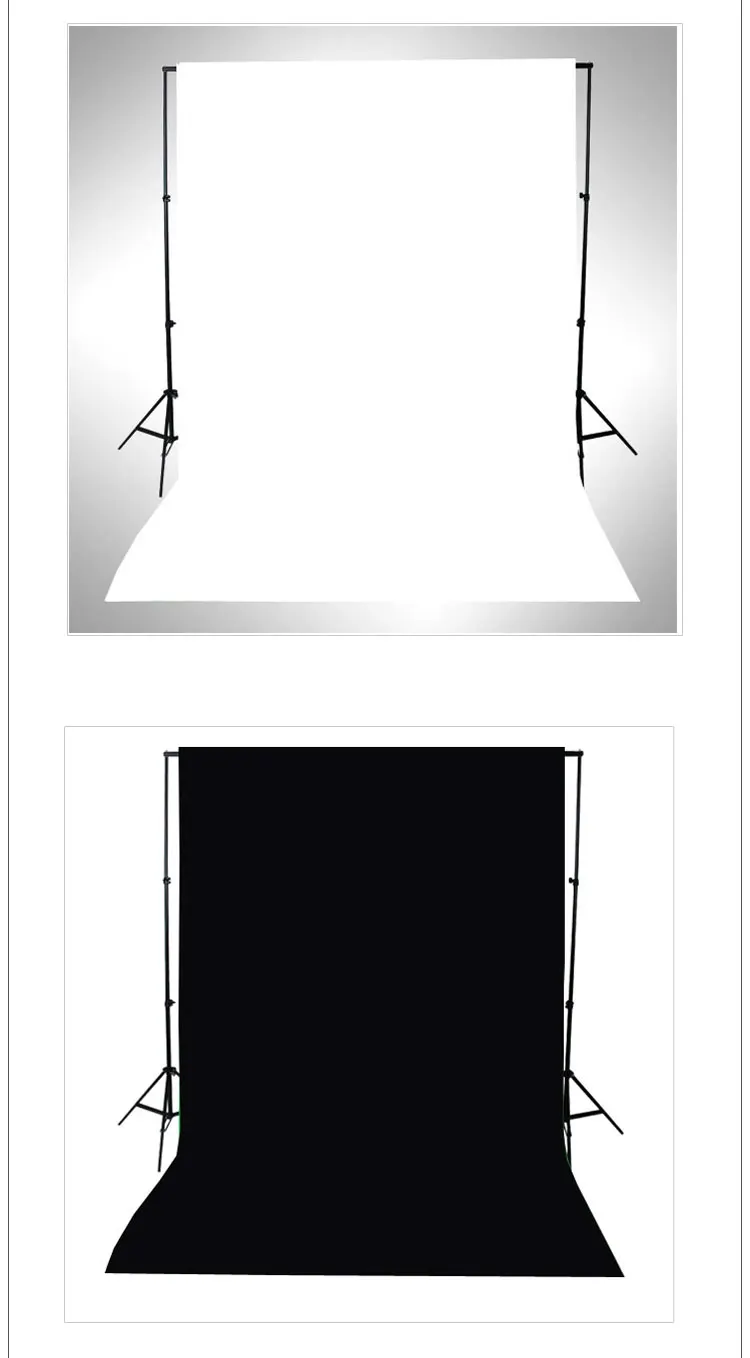

Black and White WFaced Fabric Photography Photo Studio Cotton Chromakey Screen Muslin Background Cloth Backdrop Chroma Key
