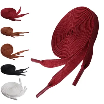 

2018 New High Quality Polyester 70cm to 150cm Fashion Sports Casual Shoe Lace Solid Flat Shoelace Cordones