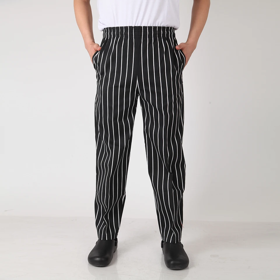 mens red and black striped trousers