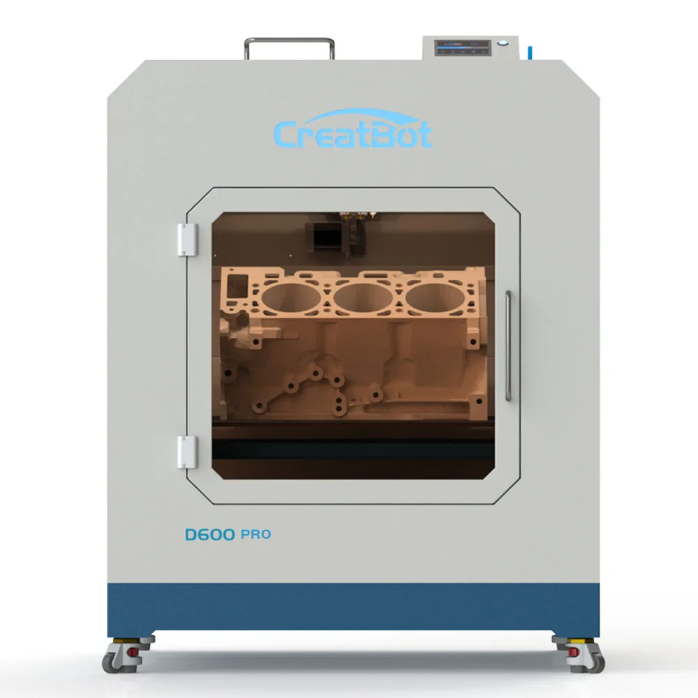 Бесплатная доставка creatbot 3d принтер D600 PRO Dual экструдер горячей закрытой камере авто-уровень кровать 600*600*600 мм