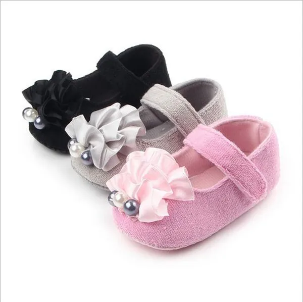 

2016 Lovely Flower Baby Shoes Soft Sole Infants First Walker Antislip Toddles Princess Shoes