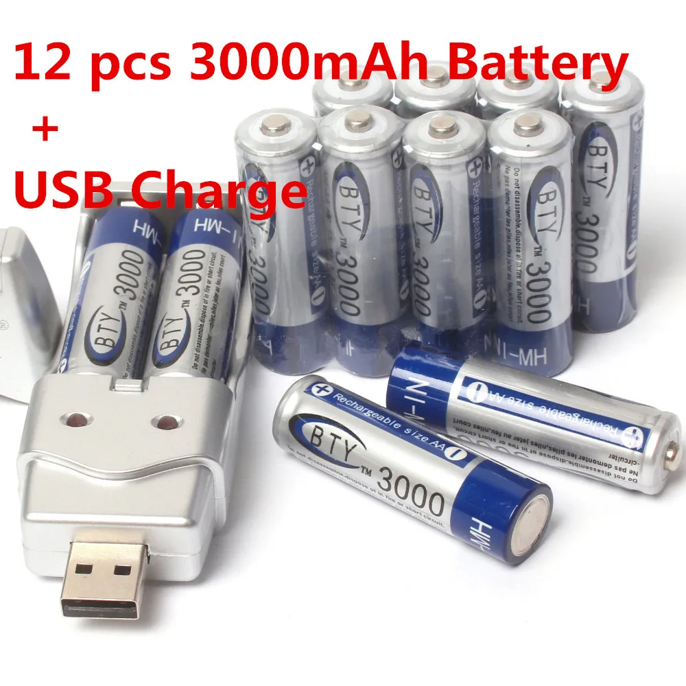 1 2 aa battery rechargeable