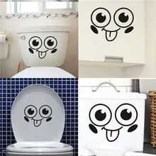 ¡ Venta caliente!!! Cara sonriente Divertido Aseo Baño Kids Home Decor Etiqueta de La Pared Tatuajes de Arte Mural de Excelente Calidad