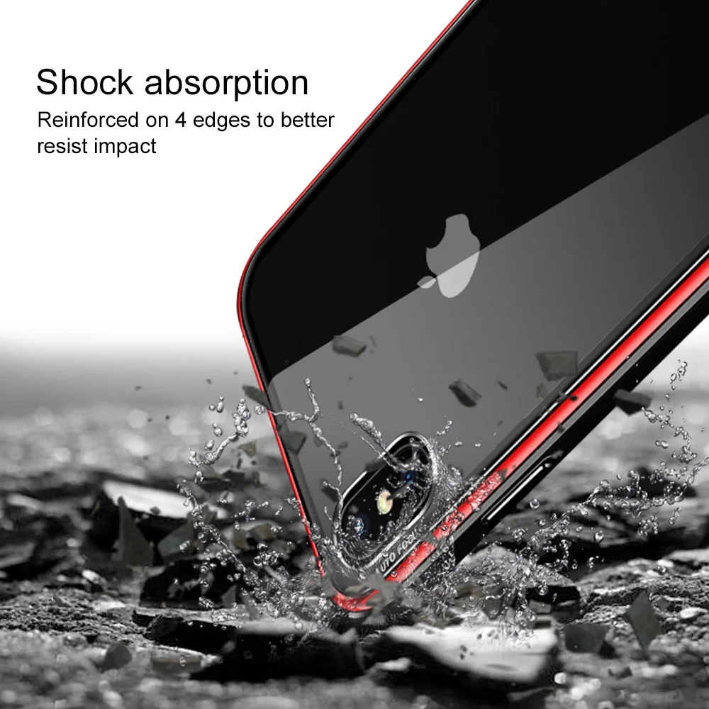 Ascromy-Metal-Bumper-Case-For-iPhone-X-Luxury-Aluminum-Frame-Clear-Tempered-Glass-Back-Cover-Coque-For-iPhone-XS-Max-X-iPhoneX (8)