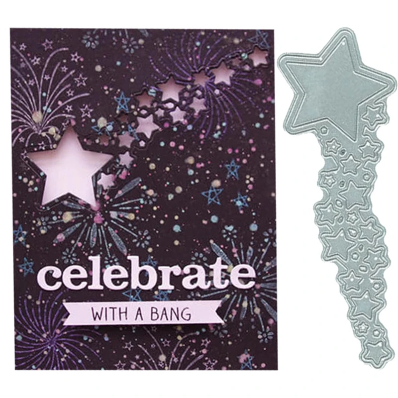 

Shooting Star Dies Scrapbooking New Arrival Valentine Metal Cutting Dies New 2019 Embossing Craft New Die Cuts 140*48MM