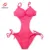 COOCLO Новый сексуальный Холтер мягкий полосатый Monokini женский сwinsuit гофрированный Цельный купальник с открытой спиной бразильская пляжная одежда бикини - изображение