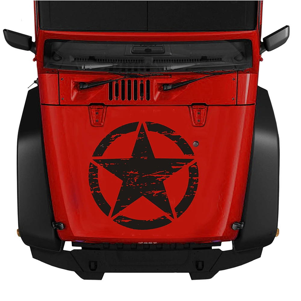 50x50 см большая наклейка s Cars Army Star для джипа Наклейка Большая виниловая Военная