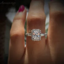 Choucong романтическое кольцо ааааа Циркон Cz 925 пробы серебро роскошные обручальные кольца для женщин Свадебные украшения подарок
