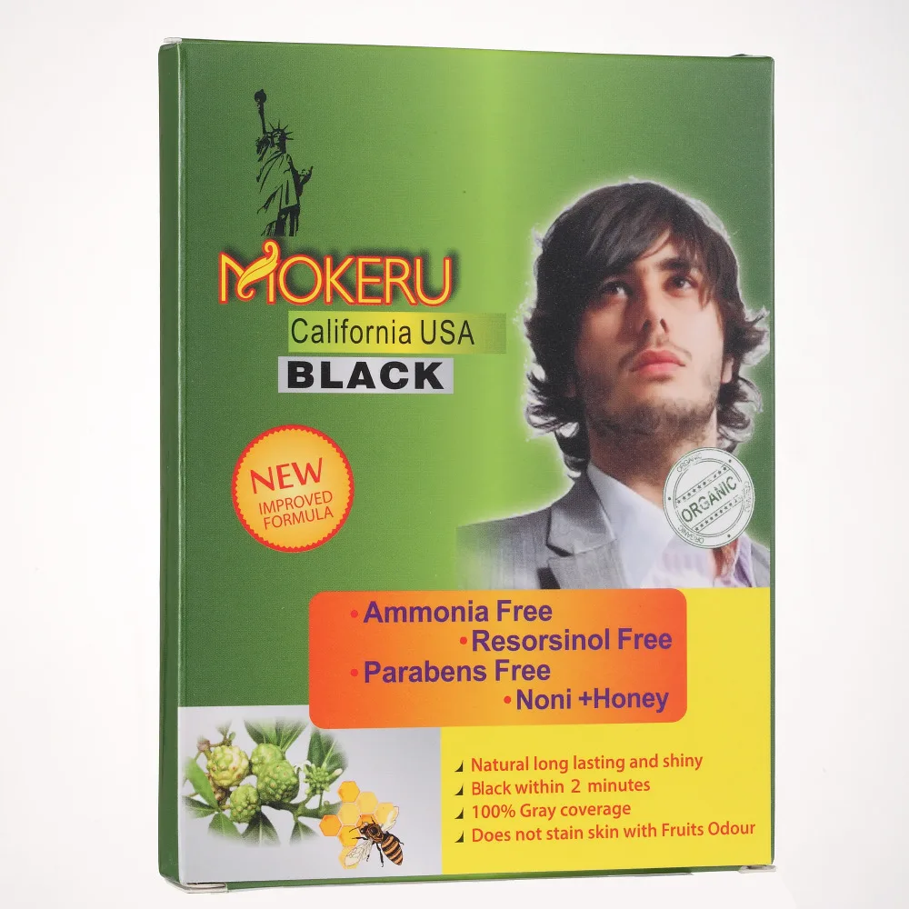 

Mokeru 5pcs/lot Darkening Shinny Natural herbal Instant Black Dye Shampoo Only 5 Minutes Grey Removal Dye Hair Coloring Shampoo
