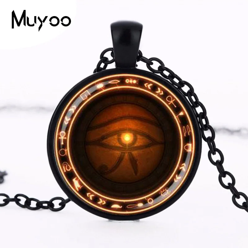 Серебряное ожерелье «глаз Хоруса», волшебное ожерелье с рунами, ювелирные изделия от сглаза HZ1