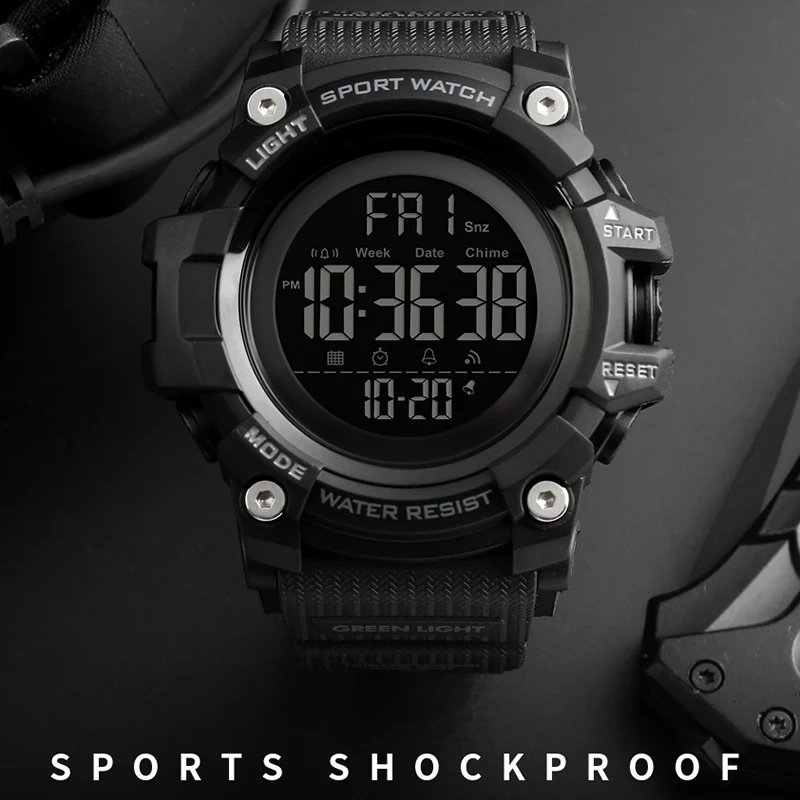 

Men's Outdoor Sports Watches Countdown Stopwatch Men Watch Top Brand Luxury Digital Wrist Watch Waterproof LED Electronic Clock