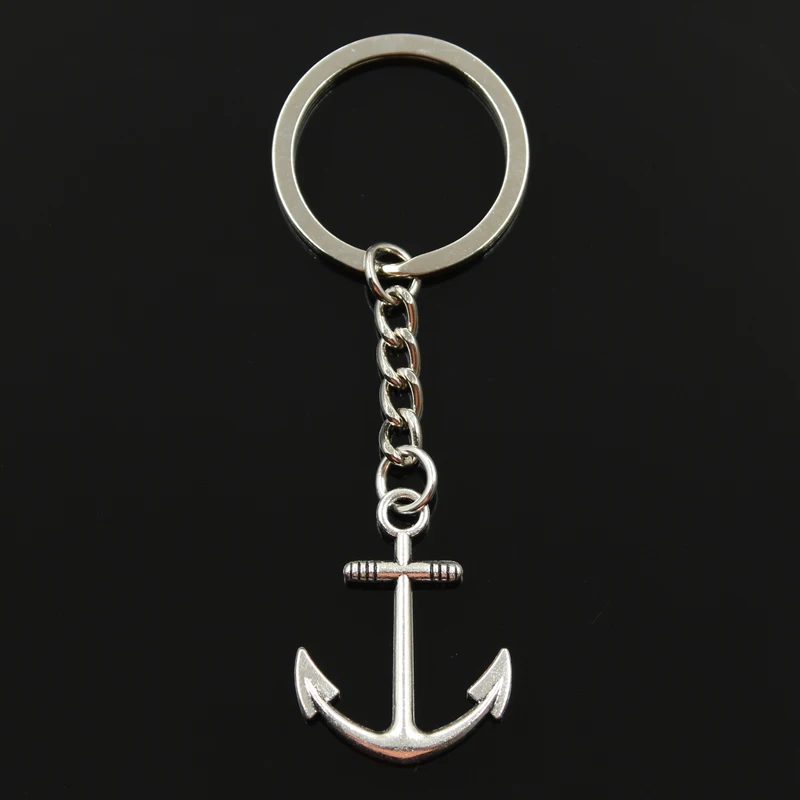 

New Fashion Keychain 31x25mm anchor sea Pendants DIY Men Jewelry Car Key Chain Ring Holder Souvenir For Gift