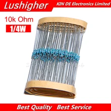100 шт. 10K Ohm 1/4W металлический пленочный резистор 1% Ошибка
