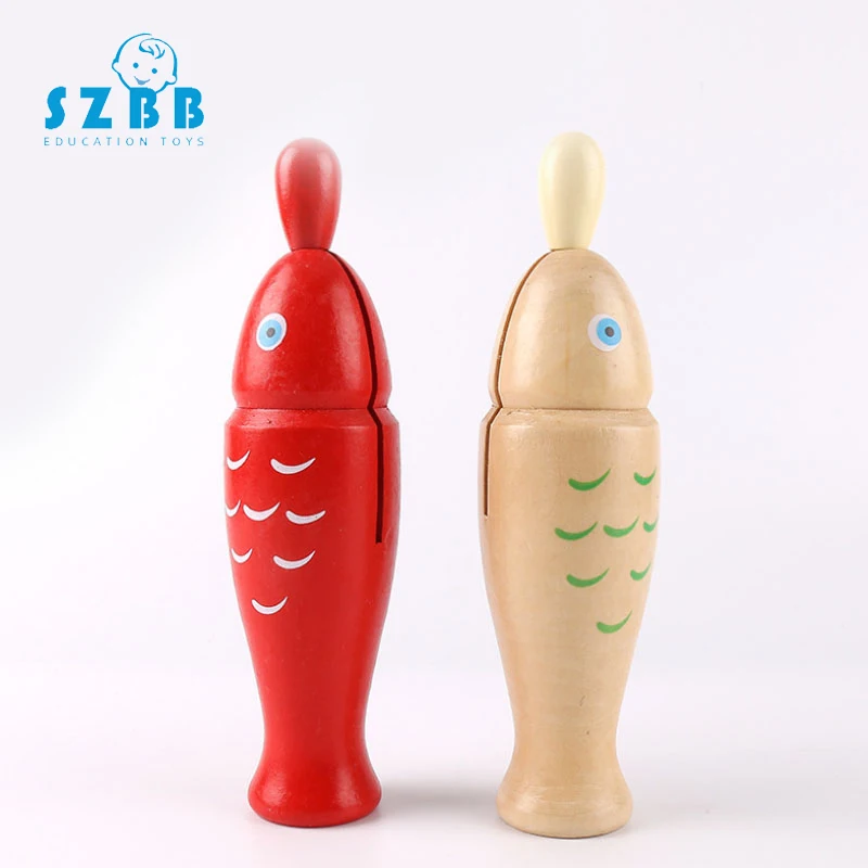 

SZ STEAM Wooden Musical Instrument For Children Kid Toys Sound Fish Shape Play Game Interactional Toy Children Kids SZ33b6