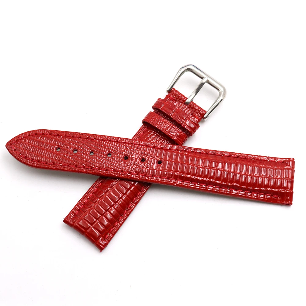 CARLYWET 18 20 22mm Genuine Leather Lizard Grain Watch Band For Tag CARRERA Omega Montblanc Panerai Daytona Submariner Tissot