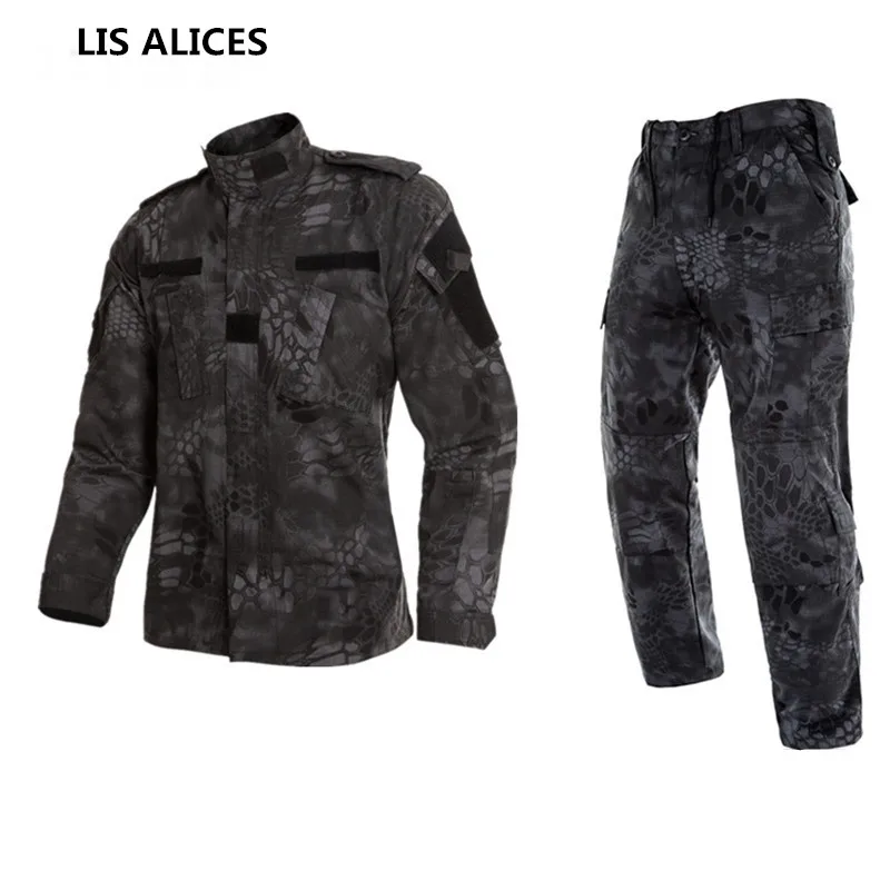 

LIS ALICES CP Camouflage Army Military Uniform Men tactical Cargo Pants Bdu Combat Uniform Army Men's Clothing Sets