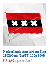 Netherlands Amsterdam Flag 3X2FT 5X3FT 6X4FT 8X5FT 10X6FT 100D Polyester Banner 