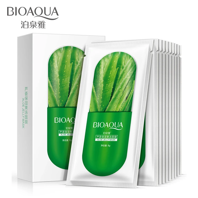 

BIOAQUA Aloe Whitening Moisturizing Acne Treatment Blackhead Removal Mask Natural Plant Anti-aging Repair Face Care Sheet Mask