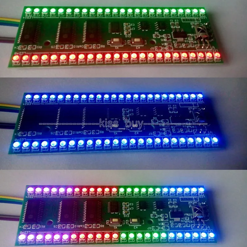 Assemb светодиодный 5V RGB MCU регулируемый дисплей шаблон 24 led VU уровень индикатор