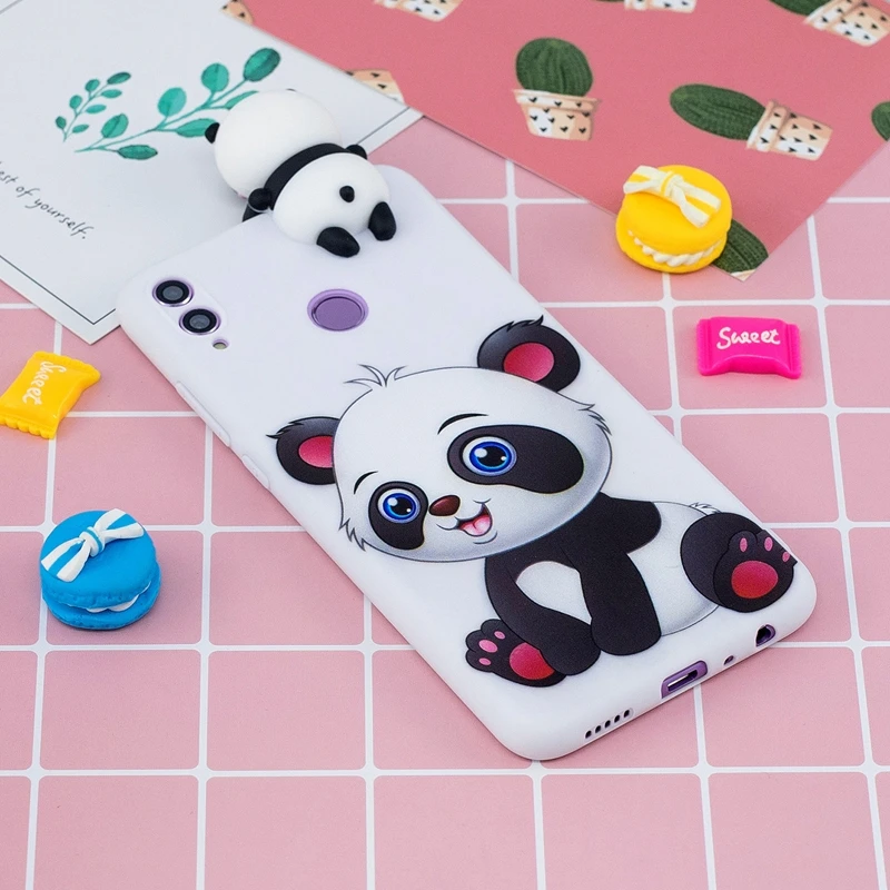 Для Coque Huawei Honor 8X чехол 3D мультяшный Кот панда Мягкий Силиконовый ТПУ задняя