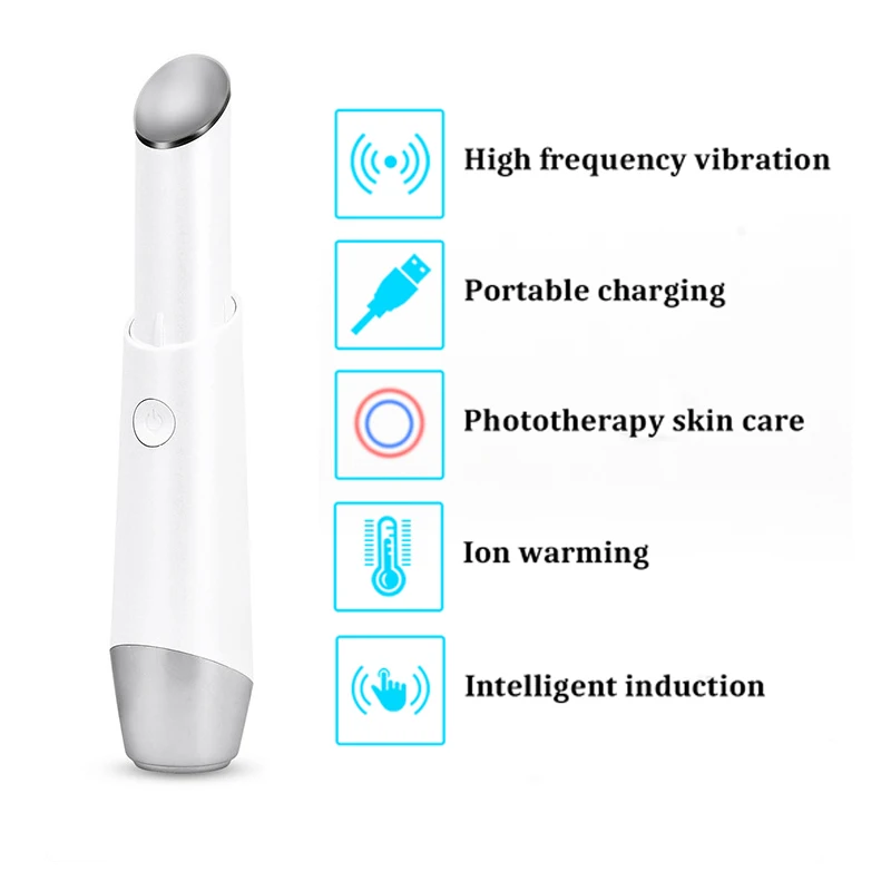 Электрическое устройство для массажа глаз с отрицательными ионами, фотонная терапия, удаление морщин, антивозрастной массажер, косметический аппарат, инструменты для ухода за кожей глаз