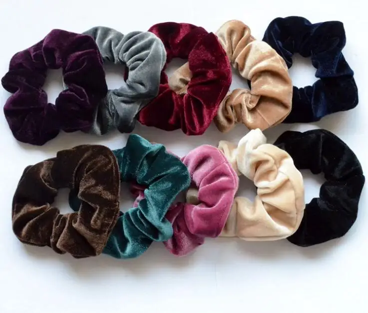 

New arrival women's winter velvet hair Scrunchies Hair Tie Hair Accessories lady's Ponytail Holder