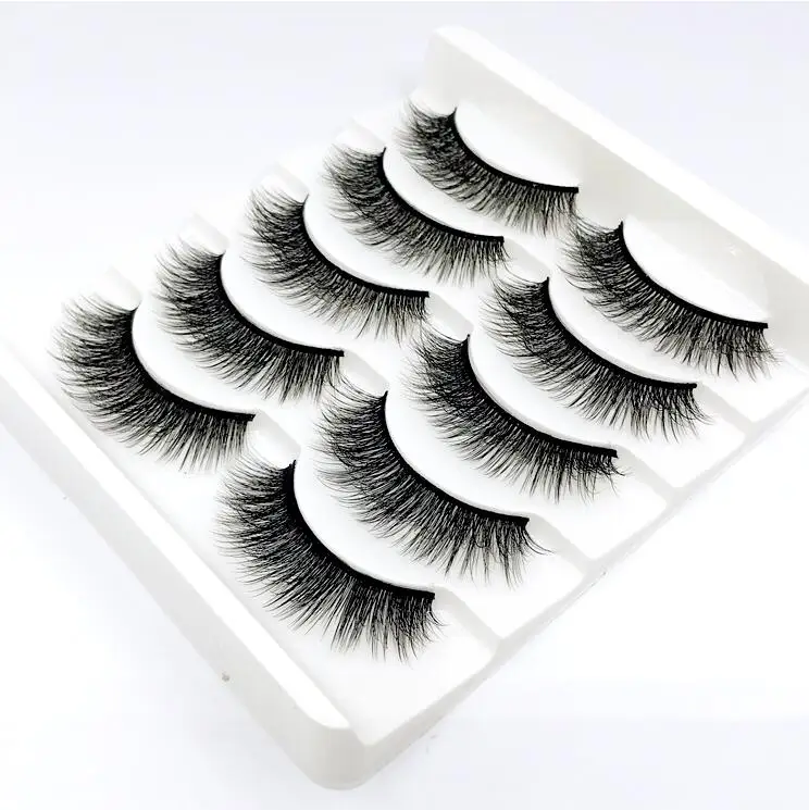 5 Pairs 8D010 HBZGTLAD 5/8/10 пар 3D норковые накладные ресницы натуральные/толстые длинные ресницы для макияжа инструменты для наращивания - Цвет: 5 Pairs 8D010