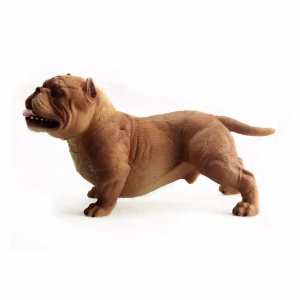 Pitbull Bully Gleagle 1 Pcs Tangan Dicat Realistis Doberman Jerawatan Anjing Mainan Figurine Model Konstruksi Kualitas Aman Dan BPA